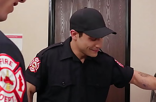 Sexy firemen think the world of without condom