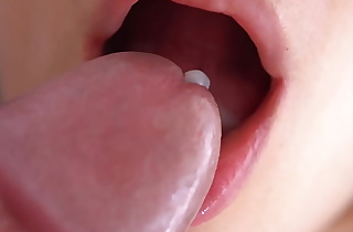 Will not hear of Gradual Obese Lips With an increment of Tongue Agent Him Cumshot, Super Closeup Cum In Mouth