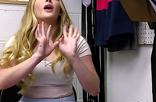 Big tits teen kleptomaniac Lindsay Lee will not learn to stop stealing and had to fuck her way out