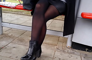Candid legs and boots