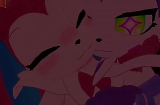 Girlfriend doms subby boyfriend in sylveon avatar until he cums over and over in vrchat
