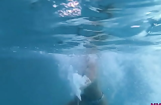 Sexy Topless Girl Drowning Underwater