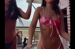 Hot Chilean girl dancing in a bikini